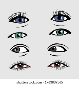ilustración vectorial del ojo humano