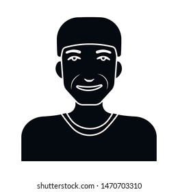 Vector illustration of man and face icon. Collection of man and adult vector icon for stock.
