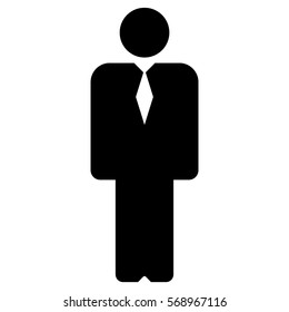 Vector Illustration of Man Icon in Black
