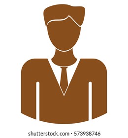 Ilustración vectorial del icono del hombre en Brown
