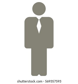 Ilustración vectorial del icono del hombre en gris
