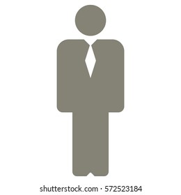 Vector Illustration of Man Icon in Gray
