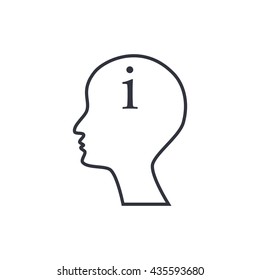 Vector illustration of man information sign icon on white background.