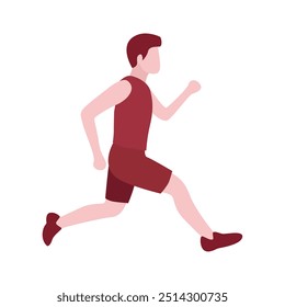 Ilustración vectorial del hombre trotando en el parque