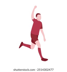Vector Illustration of Man Jogging in the Park