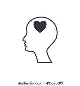 Vector illustration of man love sign icon on white background.