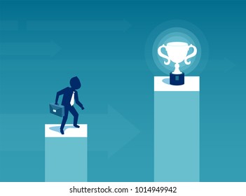 Vektorillustration Illustration von Menschen motiviert mit Belohnung im Falle des Erfolgs.