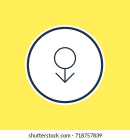 Vector Illustration Of Man Outline. Beautiful Amour Element Also Can Be Used As Male Element.