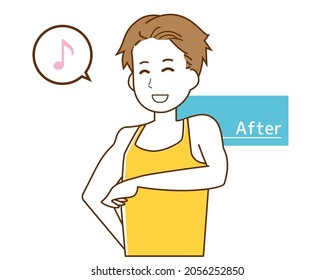 Vector illustration of a man removing arm hair.