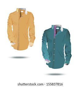 vector illustration of a man shirt model