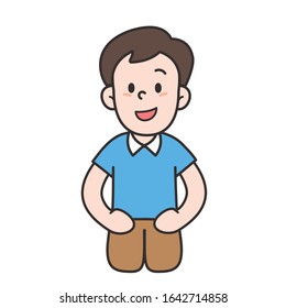 vector illustration of a man sitting straight 