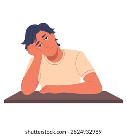 Vector illustration man sitting