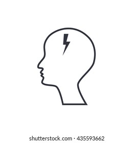 Vector illustration of man storm sign icon on white background.