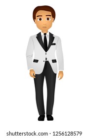 Vector illustration of a man in a suit