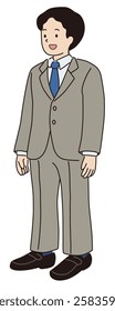 Vector illustration of a man in a suit