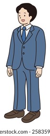 Vector illustration of a man in a suit