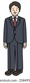 Vector illustration of a man in a suit