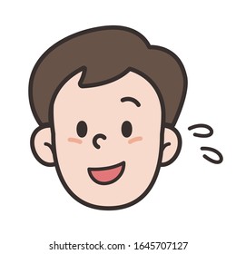 vector illustration of a man with sweat