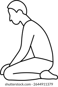 vector illustration of a man in a swimsuit