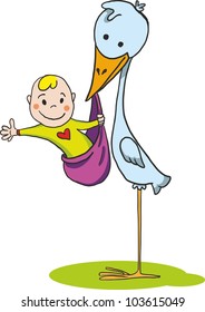 vector illustration- man and turkey  on white background