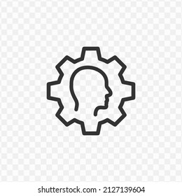 Vector illustration of management profile icon in dark color and transparent background(png).