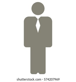 Vector Illustration of Manager Icon in Gray
