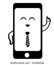 Vector illustration of a manager smart phone icon