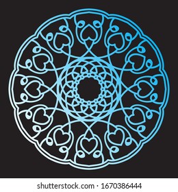 Patrón de diseño de arte de Mandala para iluminación de vectores 