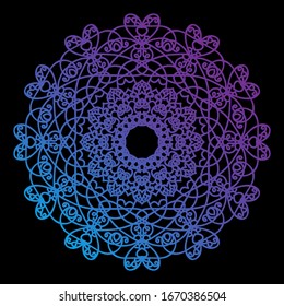 Patrón de diseño de arte de Mandala para iluminación de vectores 