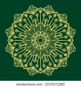Ilustração de vetor mandala design de linha de fundo