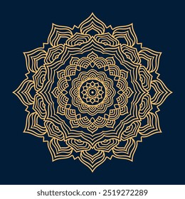 Vector illustration mandala background line art design