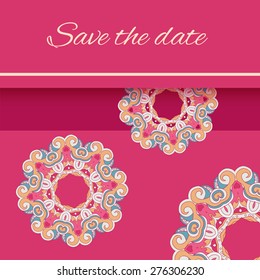Vector illustration, mandala. Can be used for banner, cards, wedding invitations etc