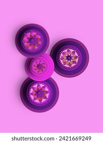 ilustración vectorial del estilo de diseño abstracto decorativo mandala con patrones