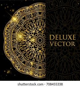 Vector illustration mandala decorative ornament design for greeting card, invitation, tattoo, yoga
