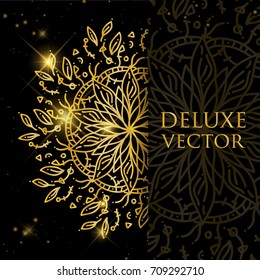 Vector illustration mandala decorative ornament design for greeting card, invitation, tattoo, yoga