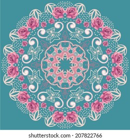 Vector illustration of mandala design.