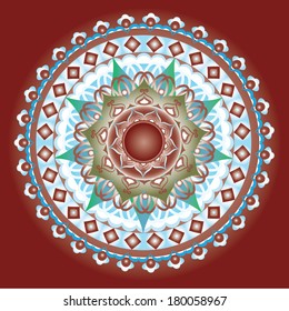 Vector illustration of a mandala, ethnic ornament, EPS 10