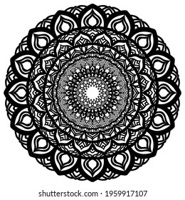 Vector illustration of mandala. Floral design. relax