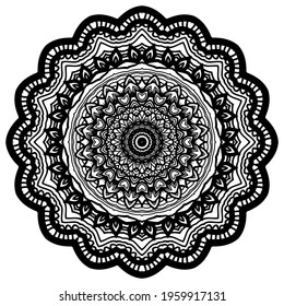Vector illustration of mandala. Floral design. relax