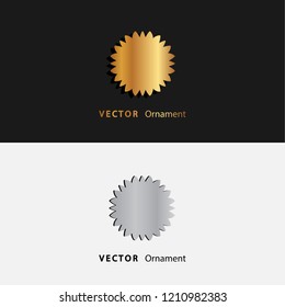 vector illustration mandala. Golden floral pattern. Oriental silhouette ornament.coaster design.