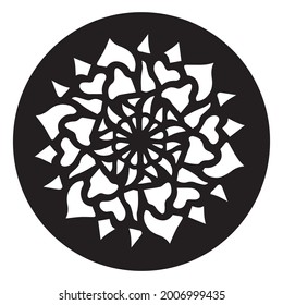 vector illustration of mandala graphic design, icon, art tattoo sketch, hand draw, use in print