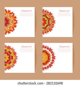 Vector illustration, mandala, greeting card. Can be used for banner, cards, wedding invitations etc. 
