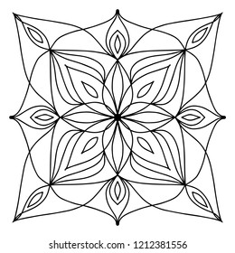 Vector illustration of mandala isolated on white background. Ethnic mandala ornament for banner/icon/logo/card/poster/yoga company. Templates with doodle tribal mandalas for coloring book. EPS10