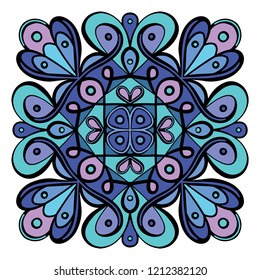 Vector illustration of mandala isolated on white background. Ethnic mandala ornament for banner/icon/logo/card/poster/yoga company. Templates with doodle tribal mandalas for coloring book. EPS10