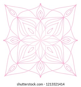 Vector illustration of mandala isolated on white background. Ethnic mandala ornament for banner/icon/logo/card/poster/yoga company. Templates with doodle tribal mandalas for coloring book. EPS10
