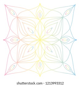 Vector illustration of mandala isolated on white background. Ethnic mandala ornament for banner/icon/logo/card/poster/yoga company. Templates with doodle tribal mandalas for coloring book. EPS10