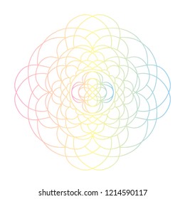 Vector illustration of mandala isolated on white background. Ethnic mandala ornament for banner/icon/logo/card/poster/yoga company. Templates with doodle tribal mandalas for coloring book. EPS10