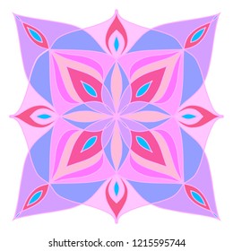Vector illustration of mandala isolated on white background. Ethnic mandala ornament for banner/icon/logo/card/poster/yoga company. Templates with doodle tribal mandalas for coloring book. EPS10