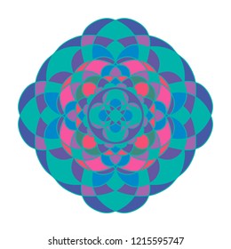 Vector illustration of mandala isolated on white background. Ethnic mandala ornament for banner/icon/logo/card/poster/yoga company. Templates with doodle tribal mandalas for coloring book. EPS10