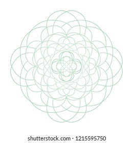 Vector illustration of mandala isolated on white background. Ethnic mandala ornament for banner/icon/logo/card/poster/yoga company. Templates with doodle tribal mandalas for coloring book. EPS10